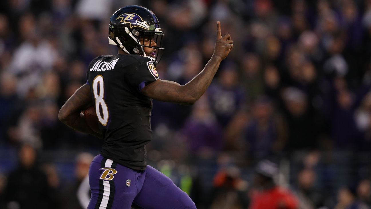 Lamar Jackson 'on track' to miss playoff game against Bengals: ESPN