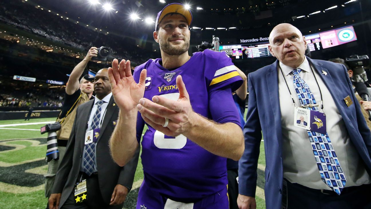 Kirk Cousins celebrates his first career win on 'Monday Night