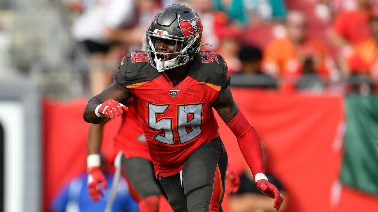 Giants-Buccaneers Injury Report Sept. 19: Shaq Barrett, Carl