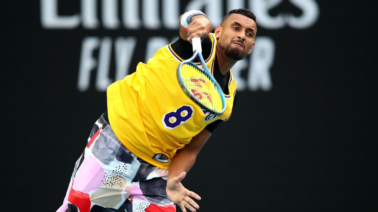 Australian Open 2020: Nick Kyrgios wears Kobe Bryant's Lakers jersey to pay  tribute - The Statesman