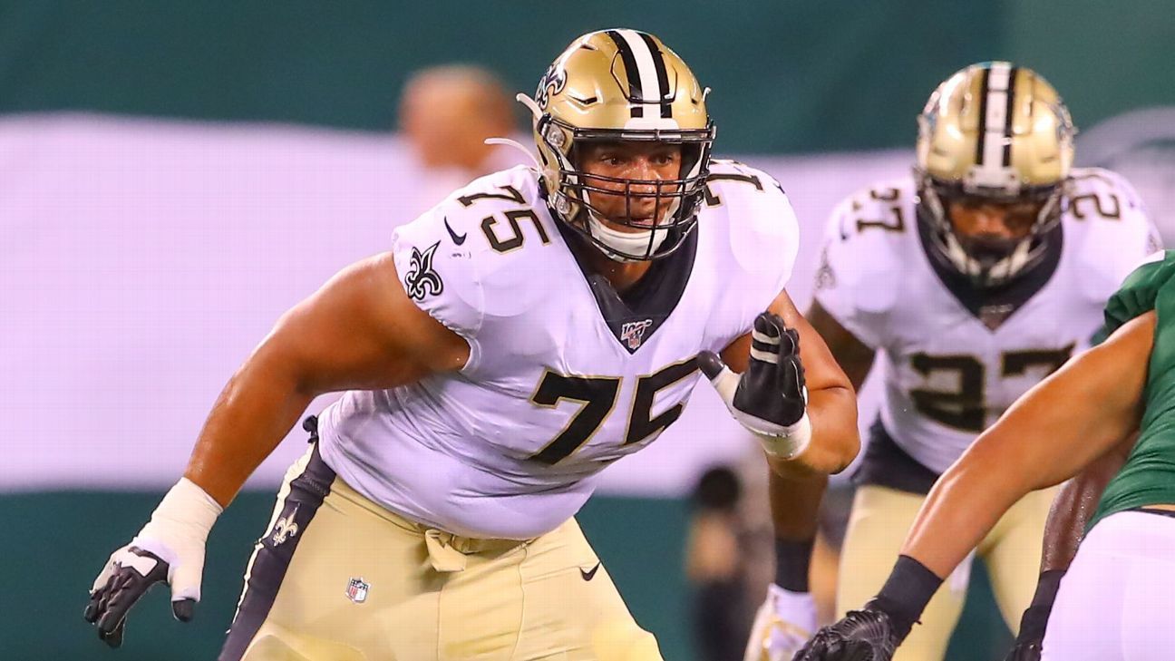 Source -- Saints' Andrus Peat out 6 weeks for broken arm - ESPN