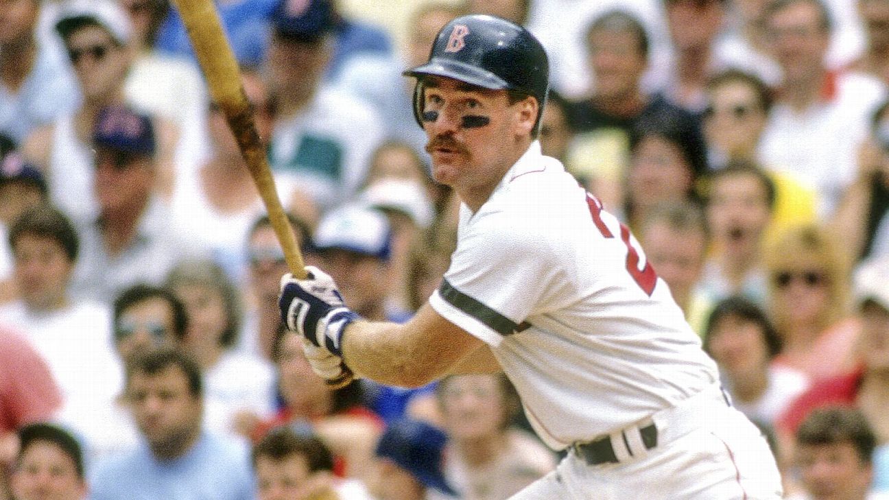 Wade Boggs of the Tampa Bay Devil Rays at bat during the game