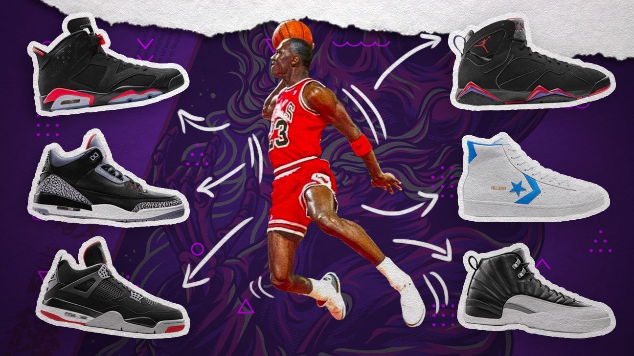 Los Air Jordan que usó Michael Jordan en los grandes momentos de su carrera  - ESPN