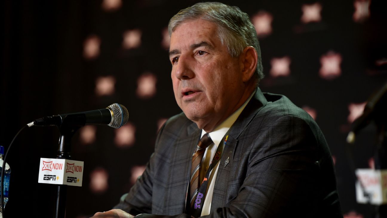 Big 12 commissioner Bob Bowlsby says shifting early signing period being discuss..