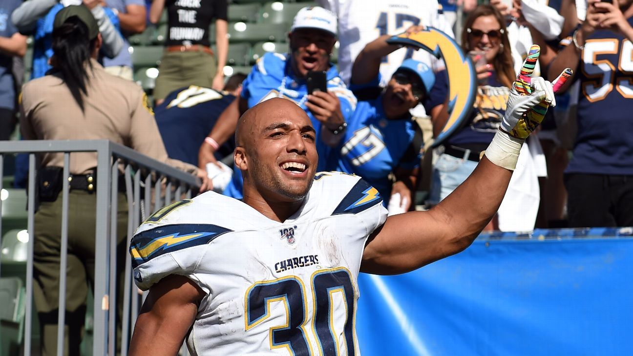 Austin Ekeler acepta con gusto el rol de líder en los Chargers ESPN