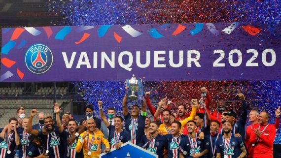 Paris Saint Germain Vs Saint Etienne Football Match Report July 24 2020 Espn