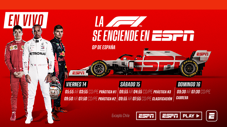 El GP de España de la Fórmula 1 se corre en vivo por ESPN ...