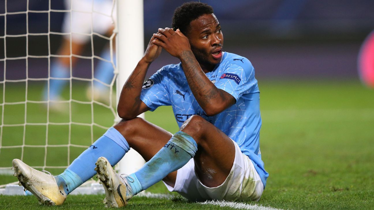 Sterling Laporte Both 5 10 As City Suffer Shock Champions League Exit To Lyon