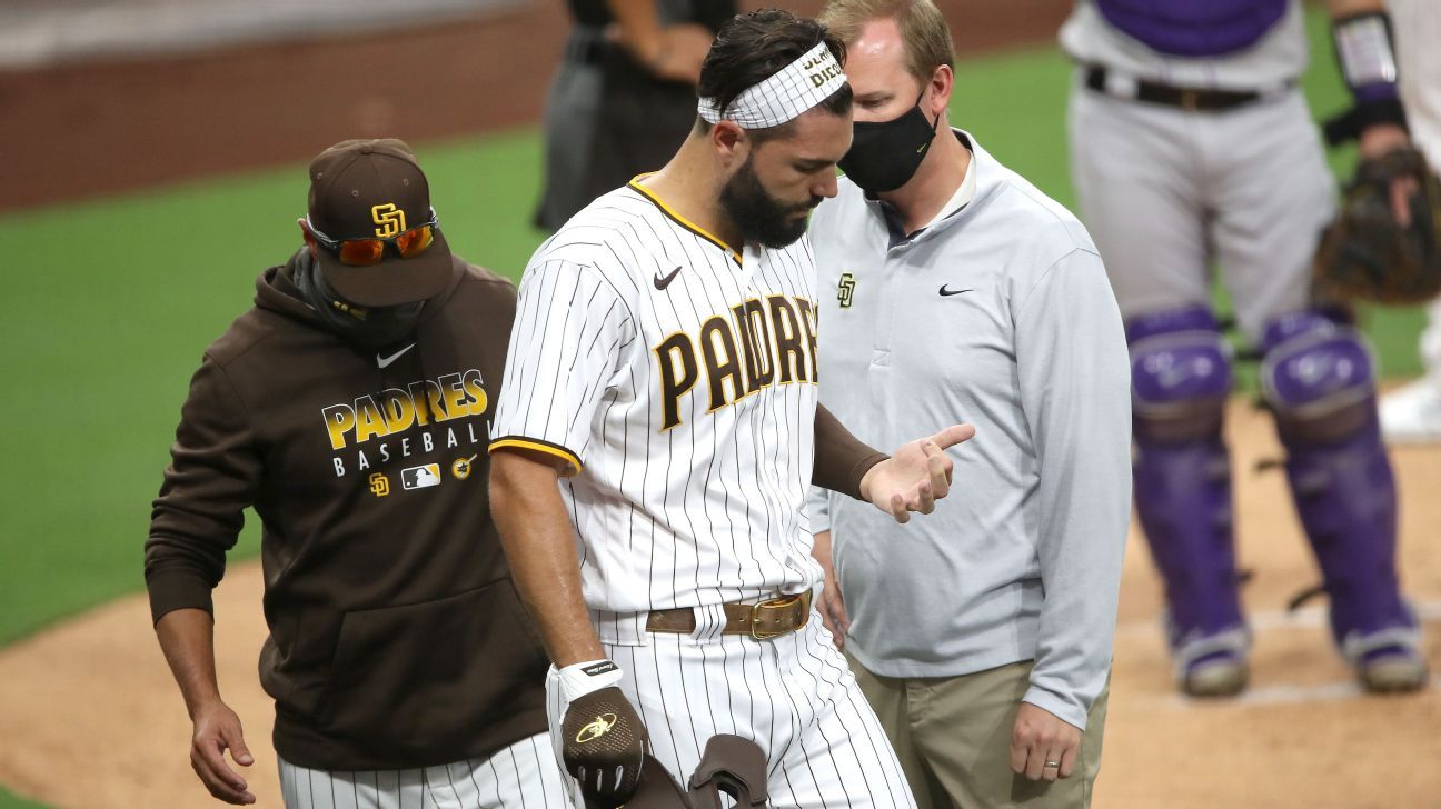 Eric Hosmer fractures left index finger