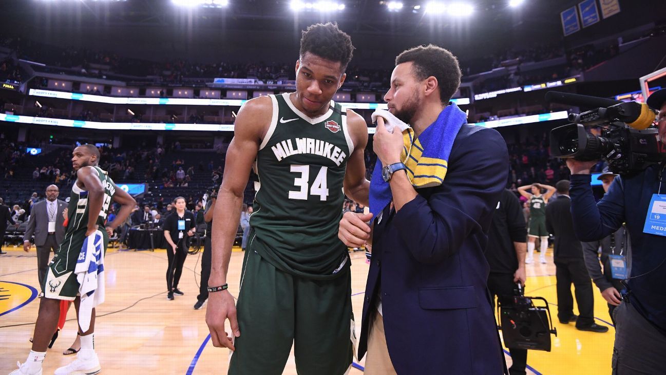 Milwaukee Bucks star Giannis Antetokounmpo says Stephen Curry is NBA's best play..