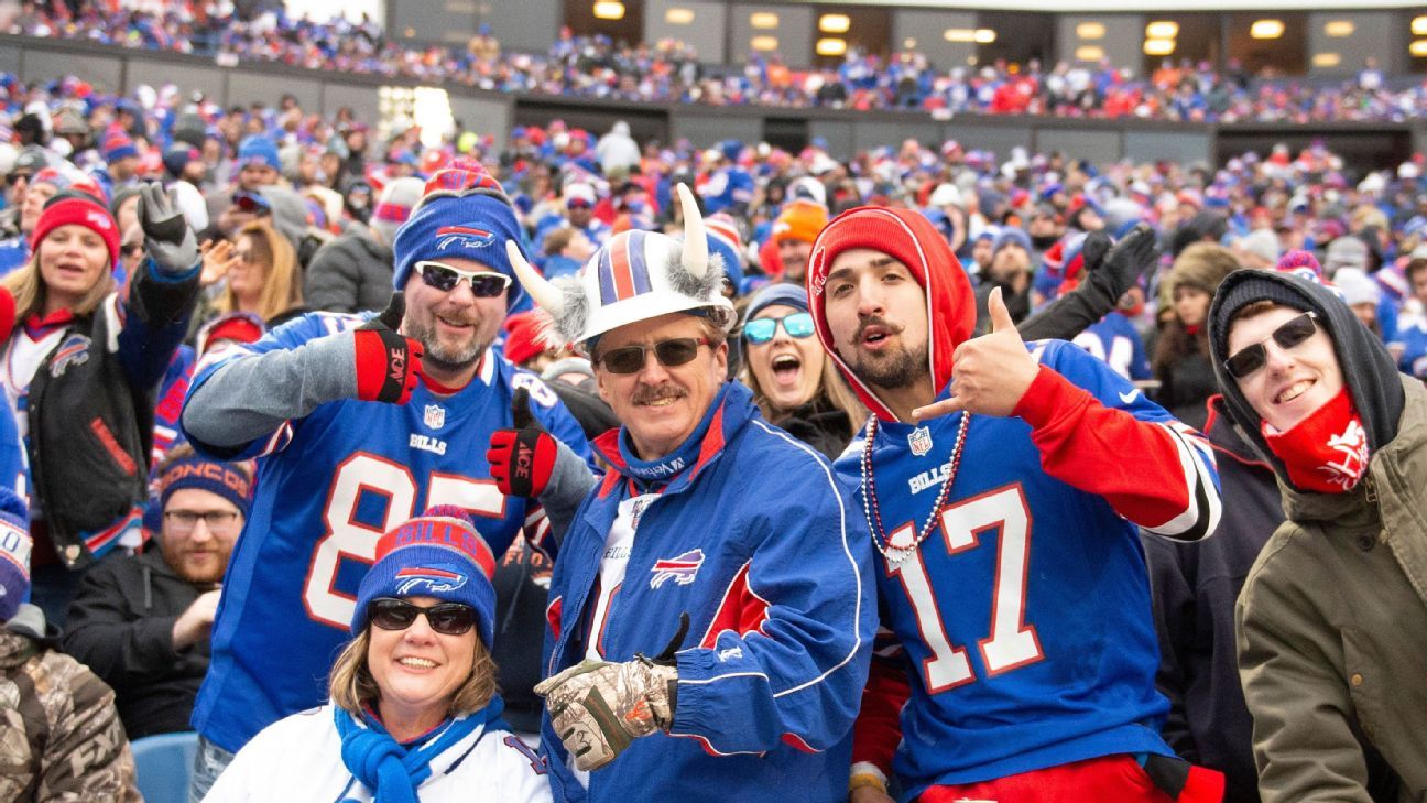 Tennessee Titans vs. Buffalo Bills. Fans support on NFL Game