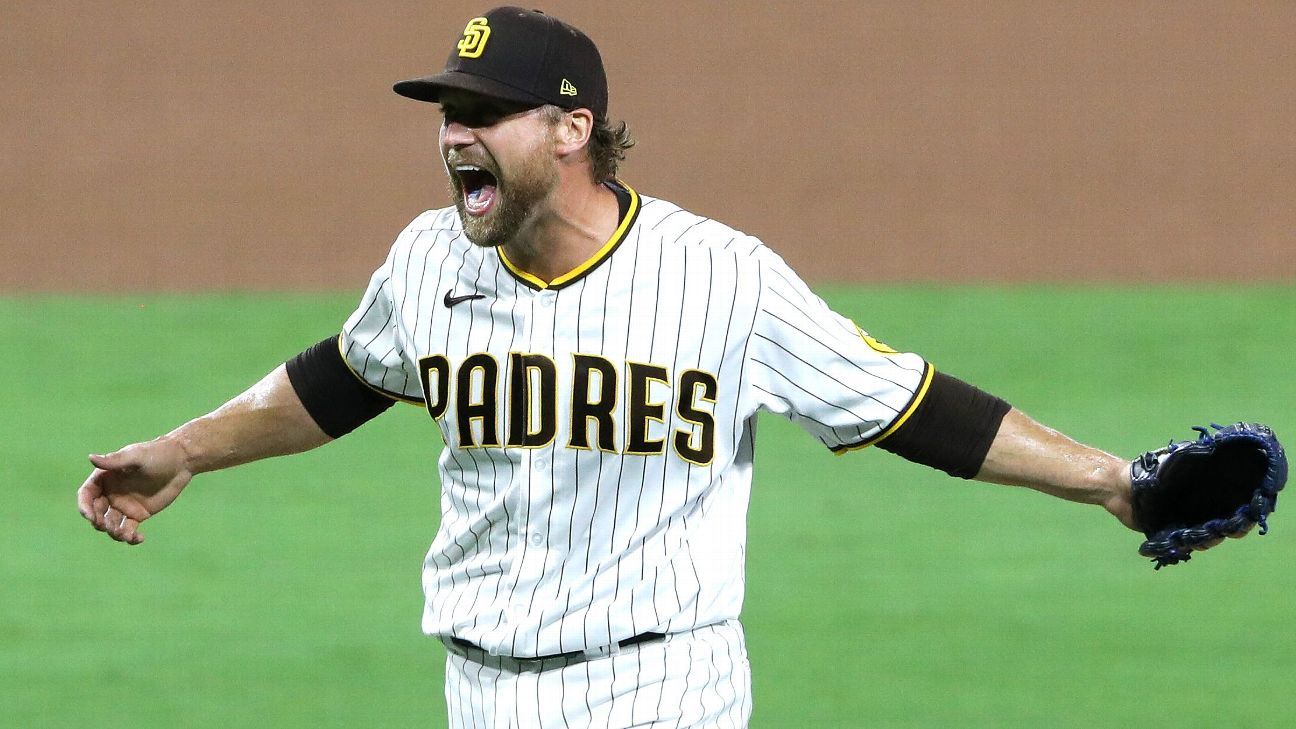 Adrian Morejon of the San Diego Padres pitches during the ninth