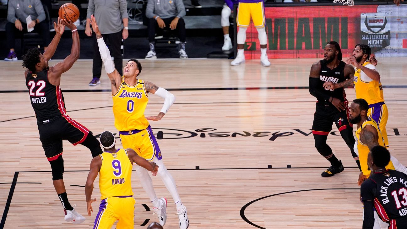 Lakers 1 win away from NBA championship after beating Heat, 102-96