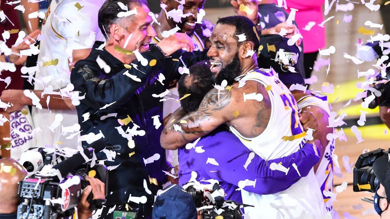 Los Angeles Lakers win NBA title, capping league's coronavirus