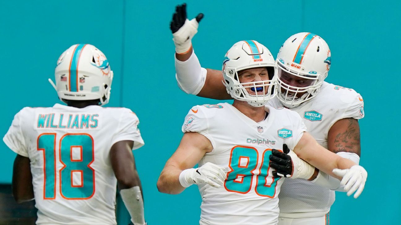 Mike Gesicki Durham Smythe Adam Shaheen Dolphins Tight Ends