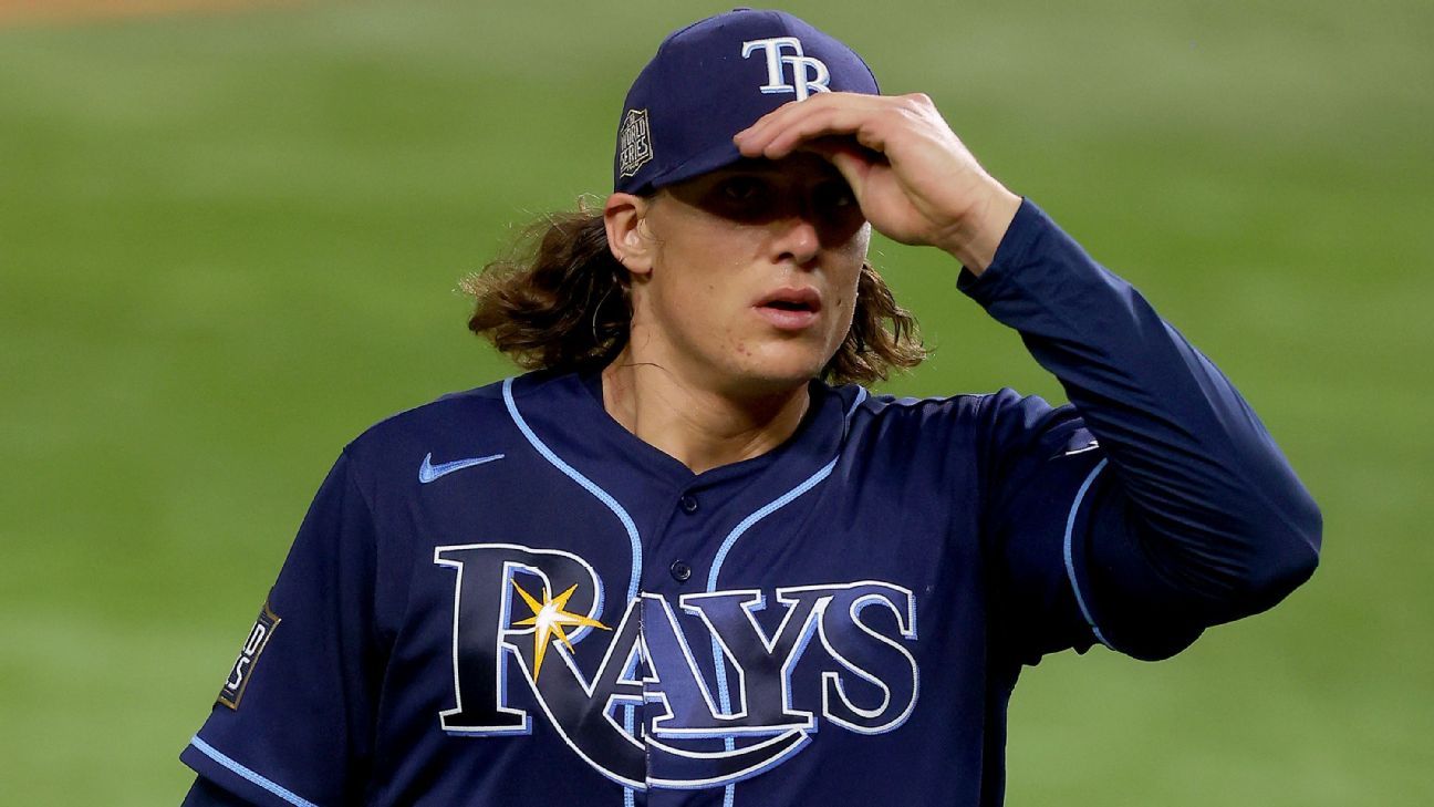 Tampa Bay Rays' Kevin Cash goes against trend, leaves Tyler Glasnow in to  throw career-high 112 pitches - ESPN