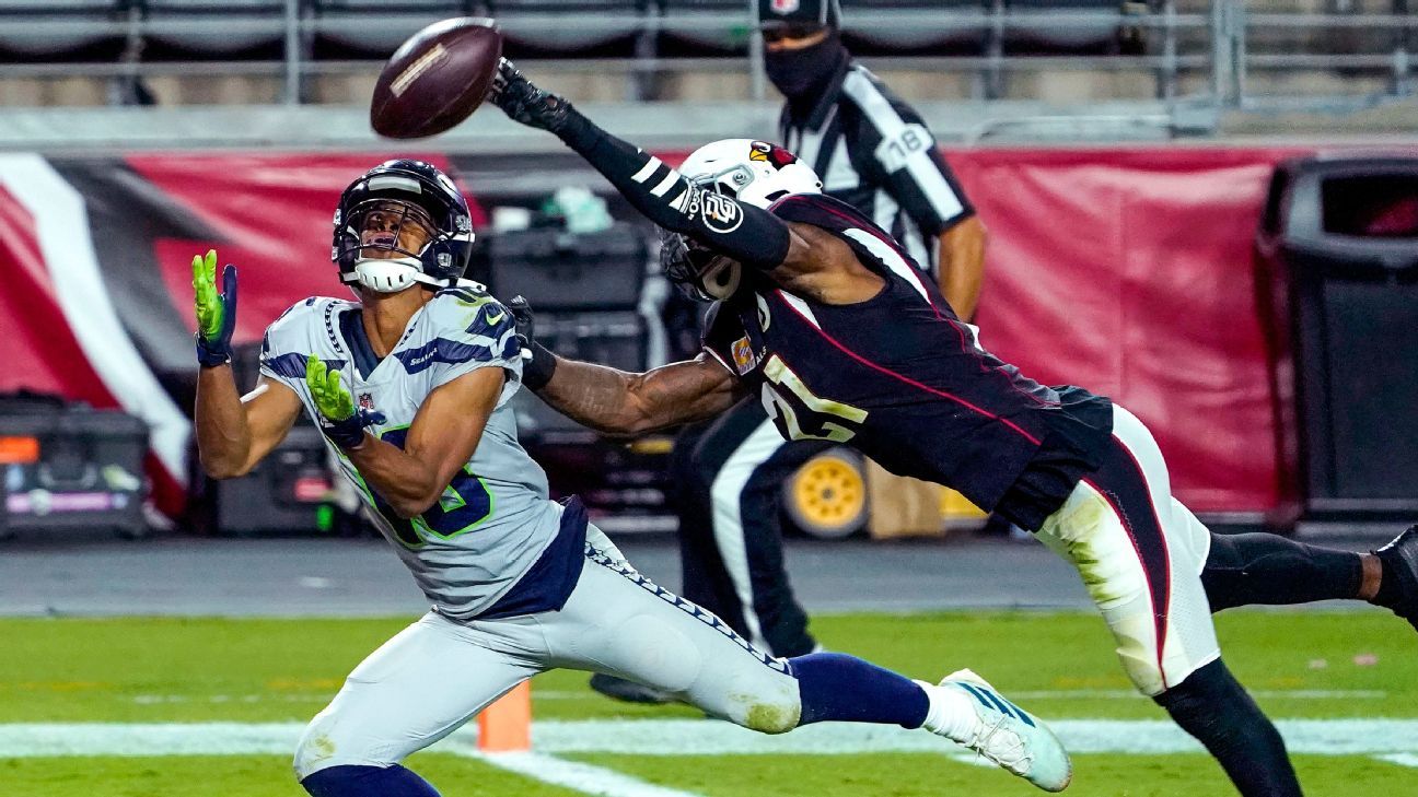 Tyler Lockett Seattle Seahawks Unsigned Reaches for Long Catch Photograph