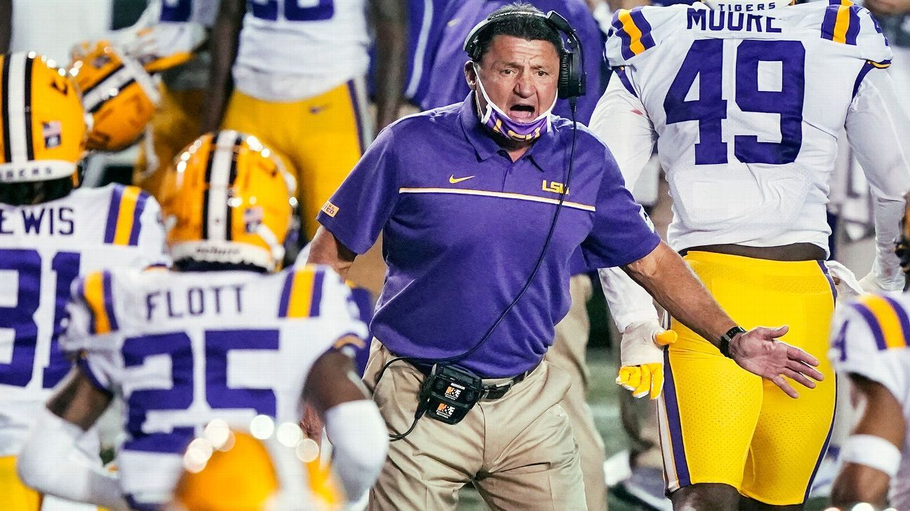 Ed Orgeron says he will not coach LSU in bowl game