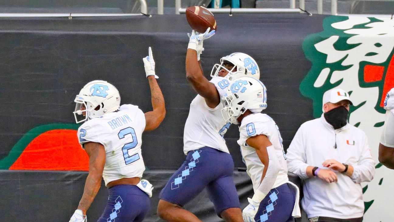 North Carolina’s Michael Carter, Javonte Williams set NCAA record with 544 yards rushing