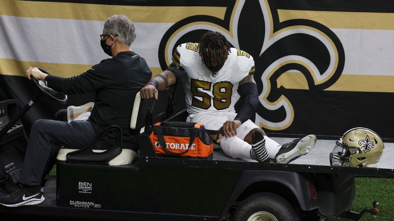 Agent: Saints re-sign LB Kwon Alexander off Achilles injury