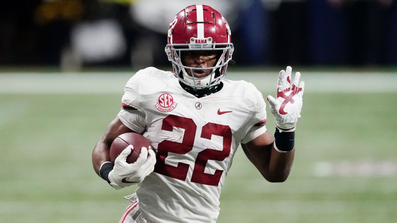 Najee Harris a Dolphin? He is the best running back in the NFL Draft.