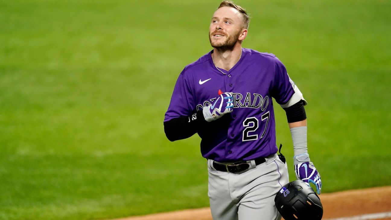 Trevor Story donates gloves and helmet to Hall of Fame after incredible  week, Colorado Rockies