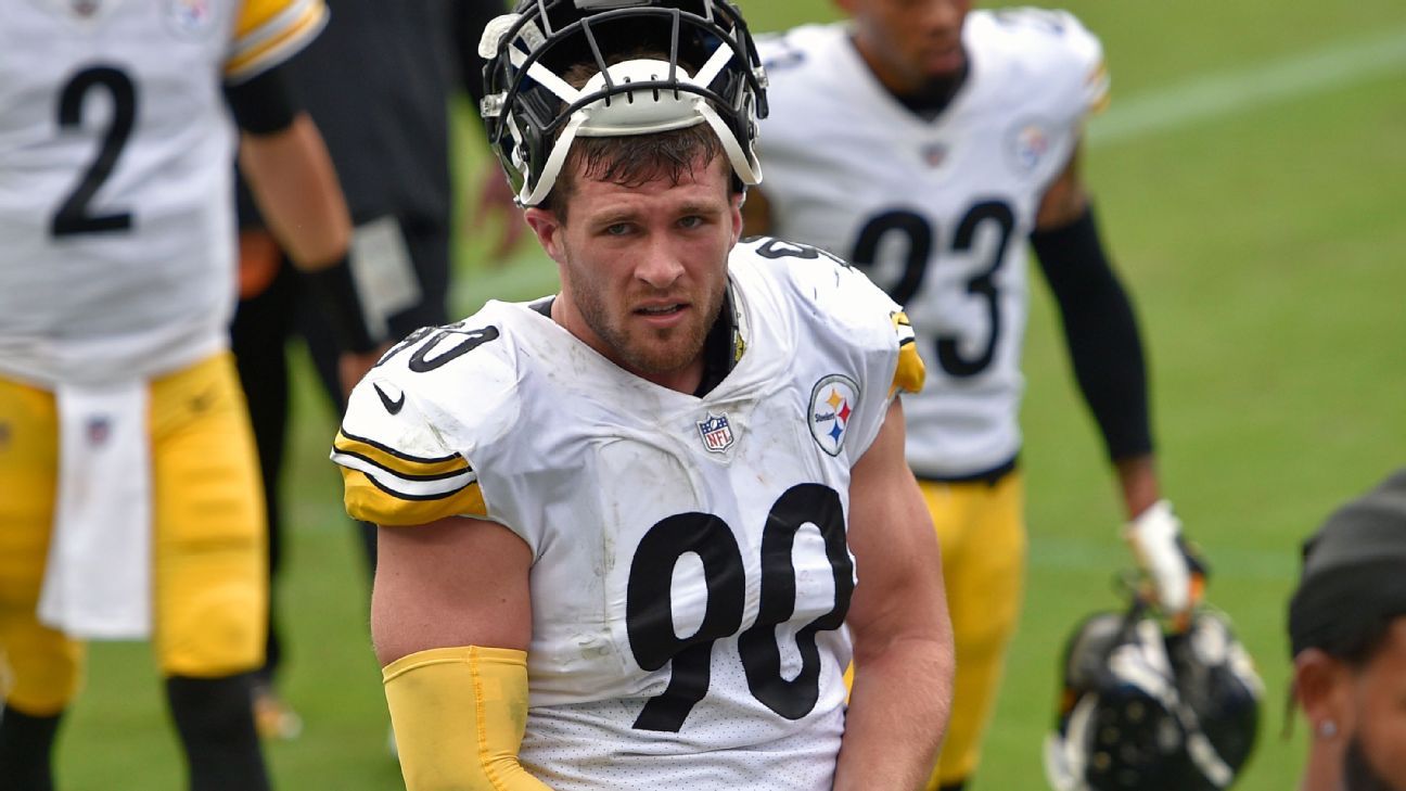 Pittsburgh Steelers' T.J. Watt downgraded to out because of groin injury