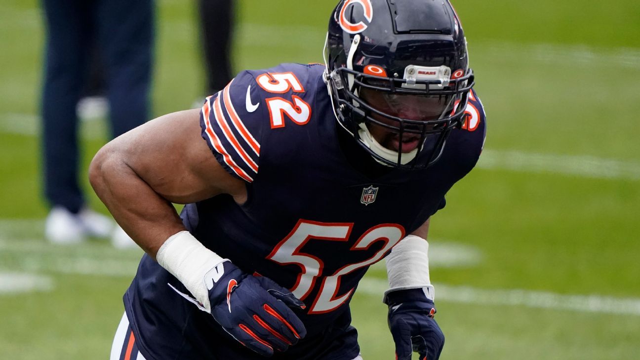 Bears to trade All-Pro LB Khalil Mack to Chargers for draft picks
