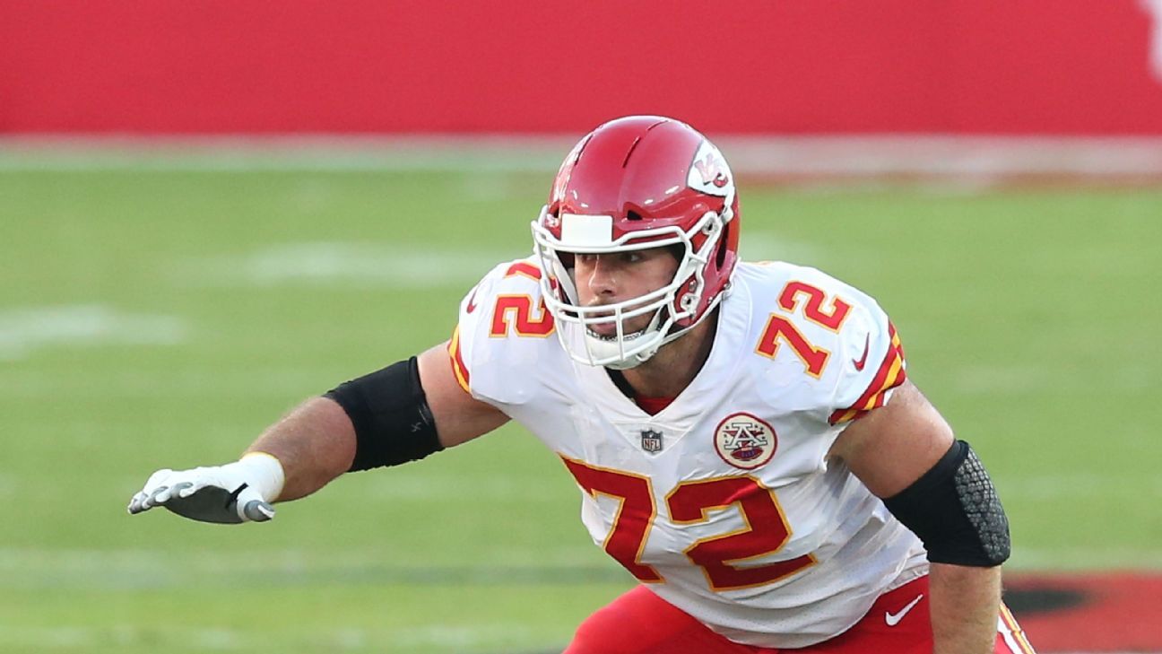 T Eric Fisher, Chiefs Unique Practitioner;  cinco Buccaneers no coach