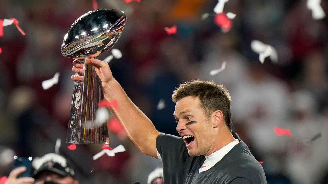 Tampa Bay Buccaneers' Tom Brady wins fifth MVP in seventh Super Bowl  victory - ESPN