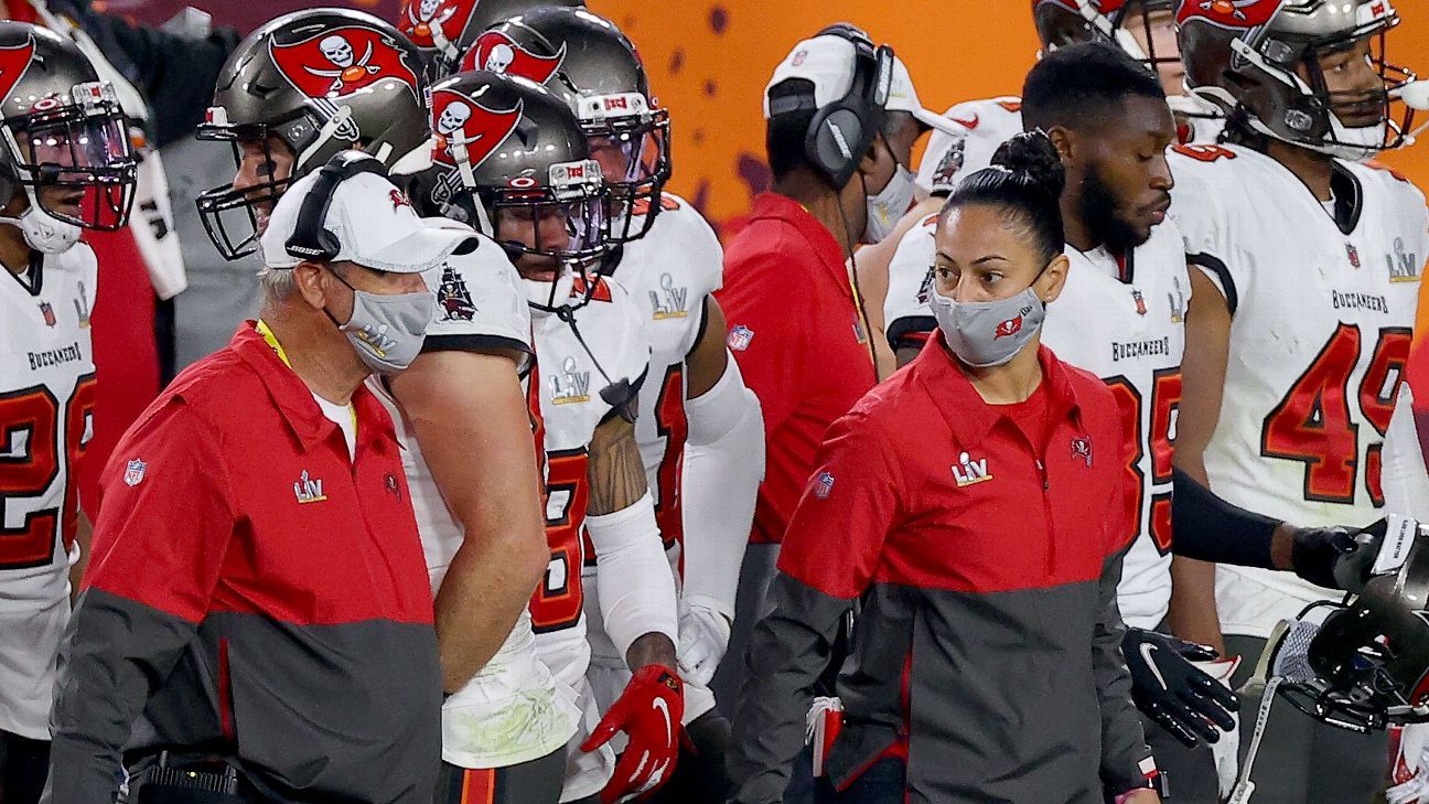 Tampa Bay Buccaneers assistants Lori Locust, Maral Javadifar first female  coaches to win Super Bowl - ESPN