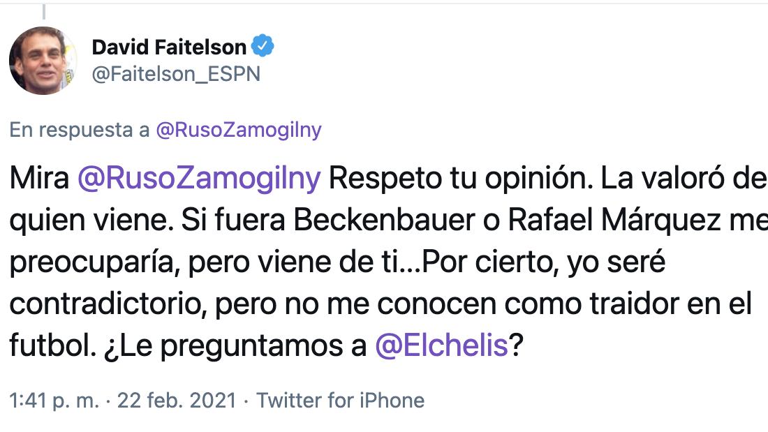 David Faitelson and the “Russian” Zamogilny are fighting in networks after the controversy in America
