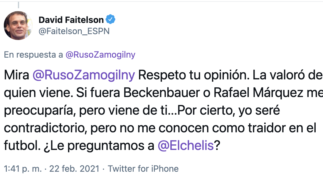 David Faitelson in the ‘Ruso’ Zamogilny’s Pelean in Tras polemic speeches of America