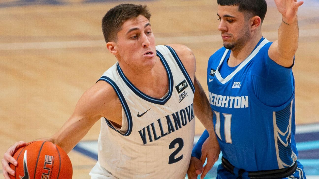 Villanova's Collin Gillespie ruled out with knee injury after landing