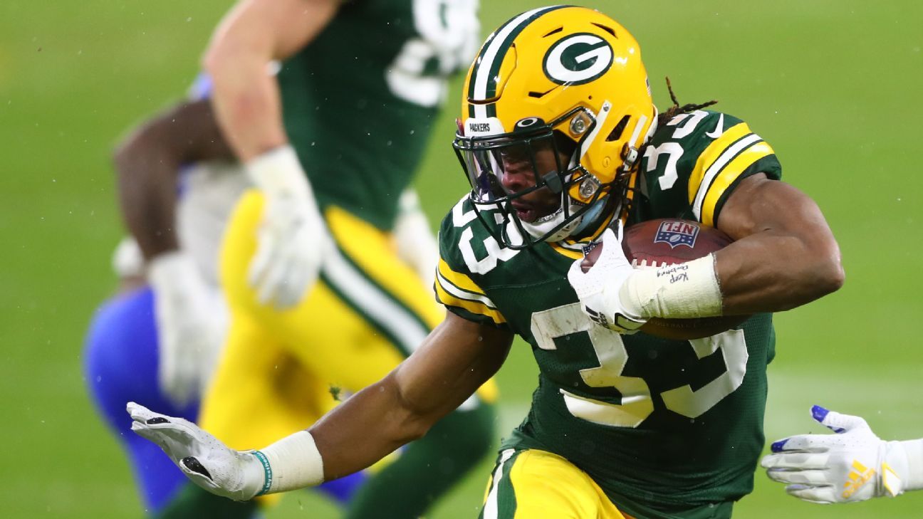 Aaron Jones glad to be back with Green Bay Packers, has 'unfinished  business' - ESPN