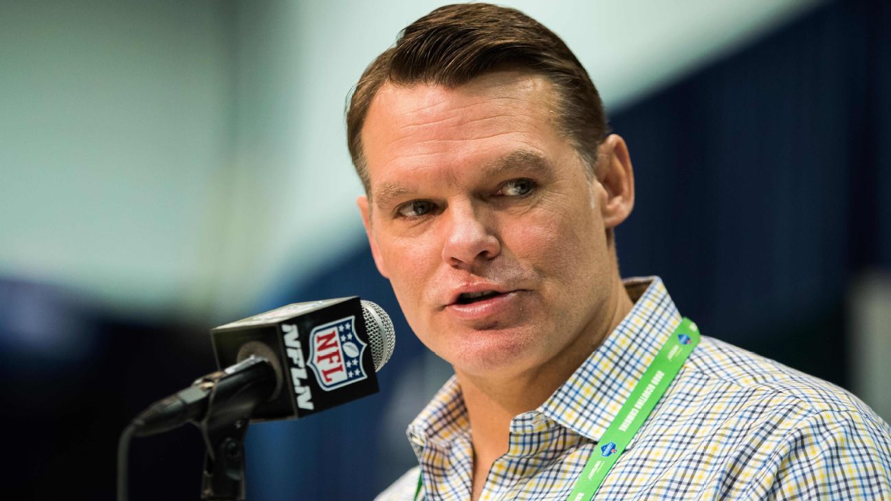 Indianapolis Colts general manager Chris Ballard speaks during a news  conference at the team's NFL football training facility, Thursday, Jan. 2,  2020, in Indianapolis. (AP Photo/Darron Cummings Stock Photo - Alamy