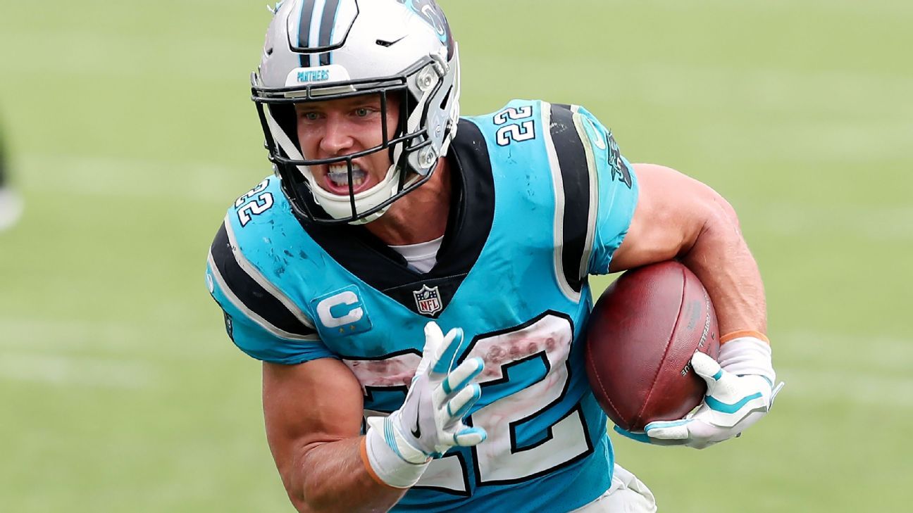 Carolina Panthers RB Christian McCaffrey est sceptique à l’idée de jouer les Eagles de Philadelphie