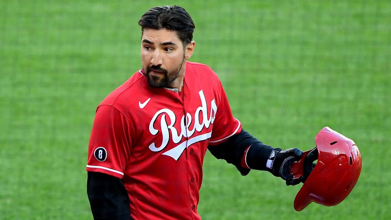 This is a 2021 photo of Nick Castellanos of the Cincinnati Reds