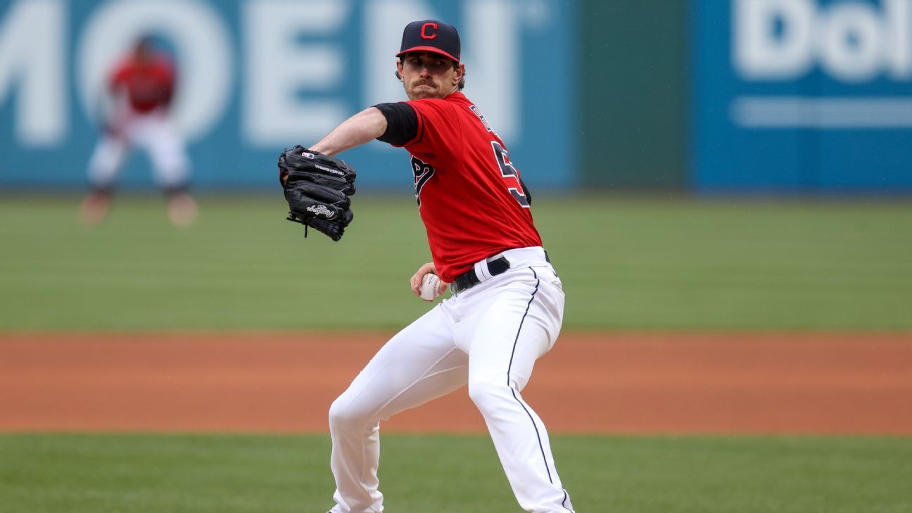 Shane Bieber pitches MLB record 18th straight game with at least eight  strikeouts - Covering the Corner