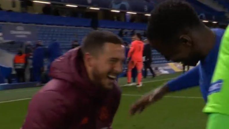 Eden Hazard was happy despite being sent off by Real Madrid