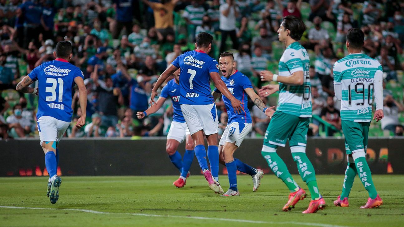 Santos Vs Cruz Azul Football Match Summary May 27 2021 Espn