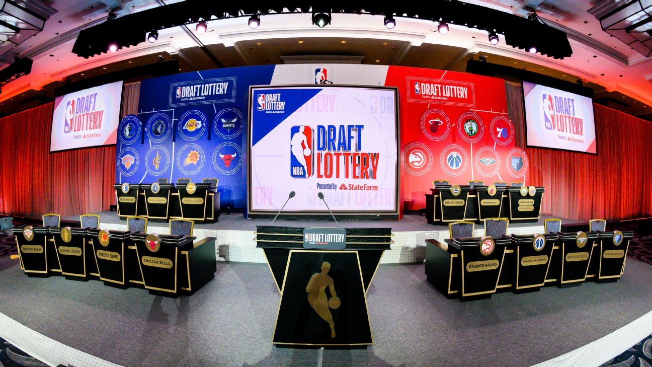 NBA Communications on X: The 2021 NBA Draft Lottery, broadcast live  tomorrow night at 8:30 p.m. ET on ESPN, will determine the order of  selection for the first 14 picks of the