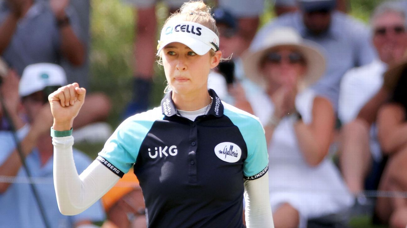 Nelly Korda wins first major title at Women's PGA, earns No. 1 ranking
