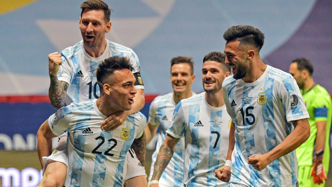 Argentina Vs Colombia Football Match Report July 6 2021 Espn