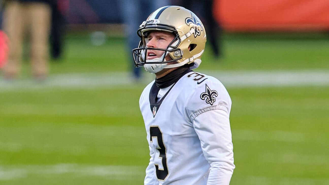New Orleans Saints kicker Wil Lutz has setback is out for season – ESPN