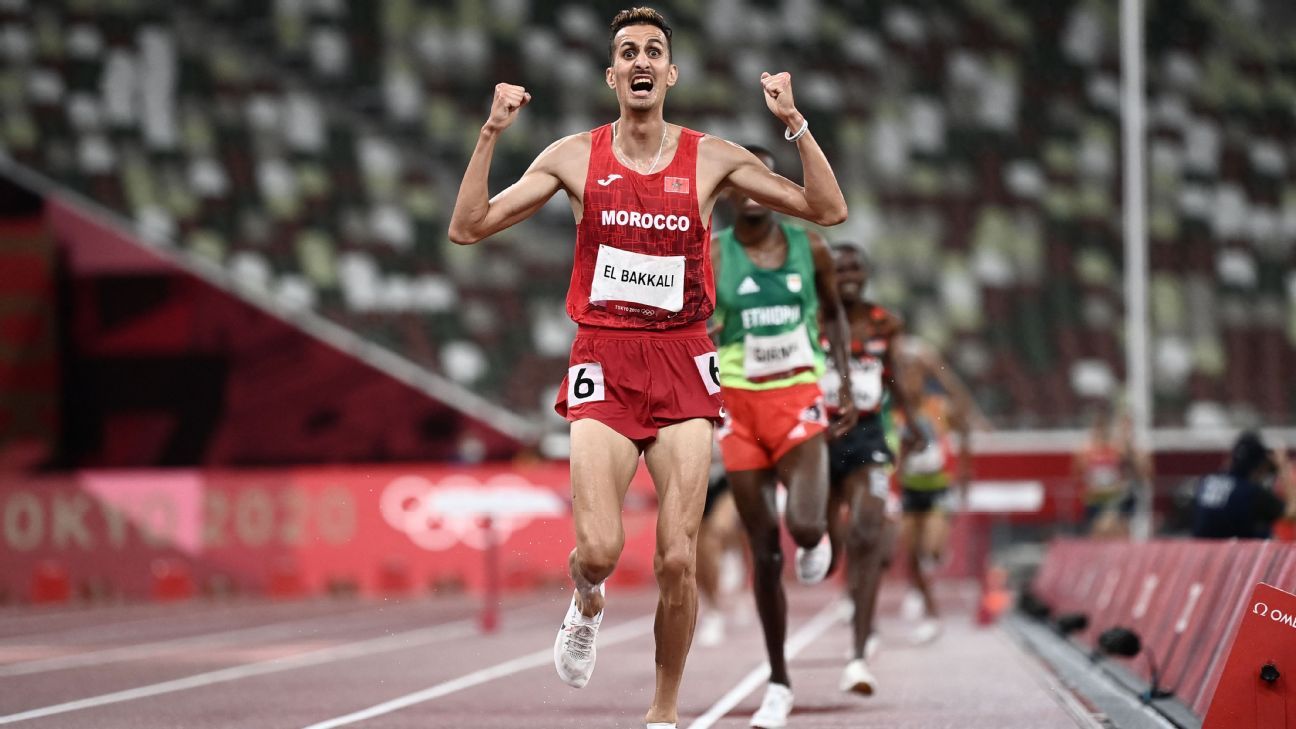 Soufiane El Bakkali wins men's 3000m steeplechase in allAfrica podium