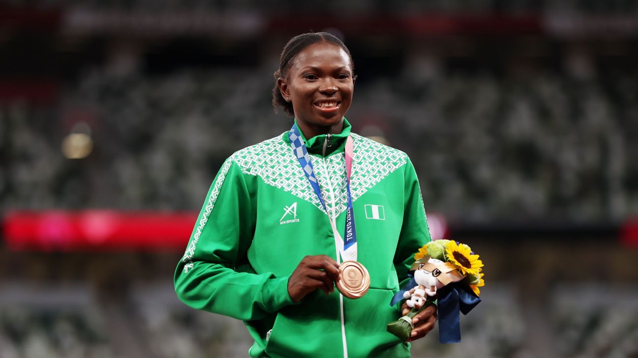 Ese Brume gets Nigeria on the board with long jump bronze - ESPN