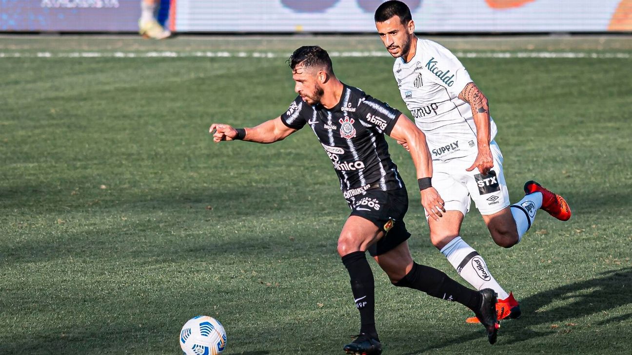 Corinthians e Santos empatam com gol contra e pênalti nos