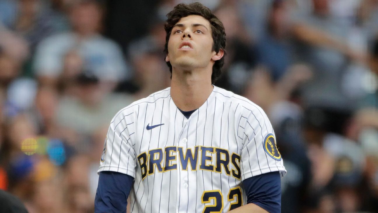 Brewers OF Christian Yelich tests positive for COVID-19, placed on IL