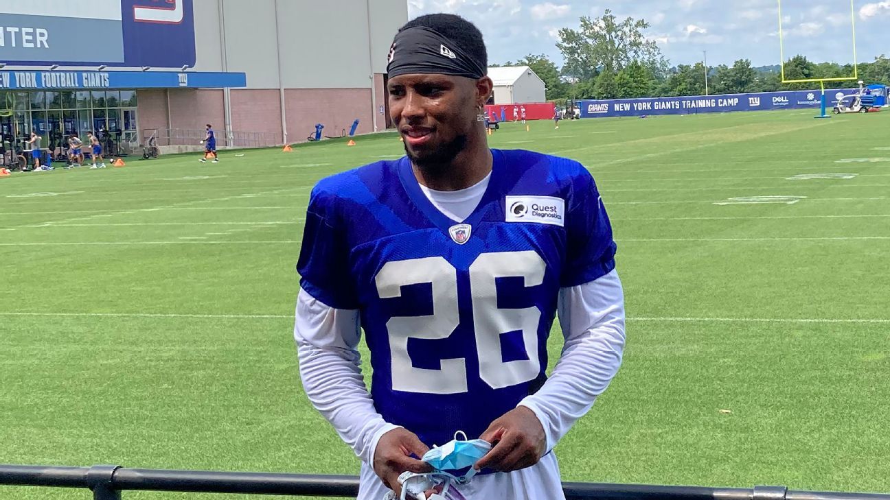 New York Giants RB Saquon Barkley takes next step in recovery